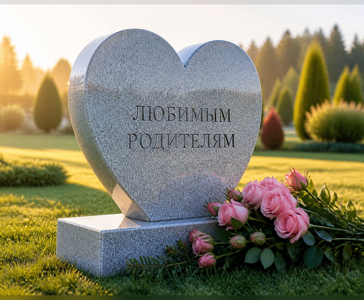 Сердце в сером граните