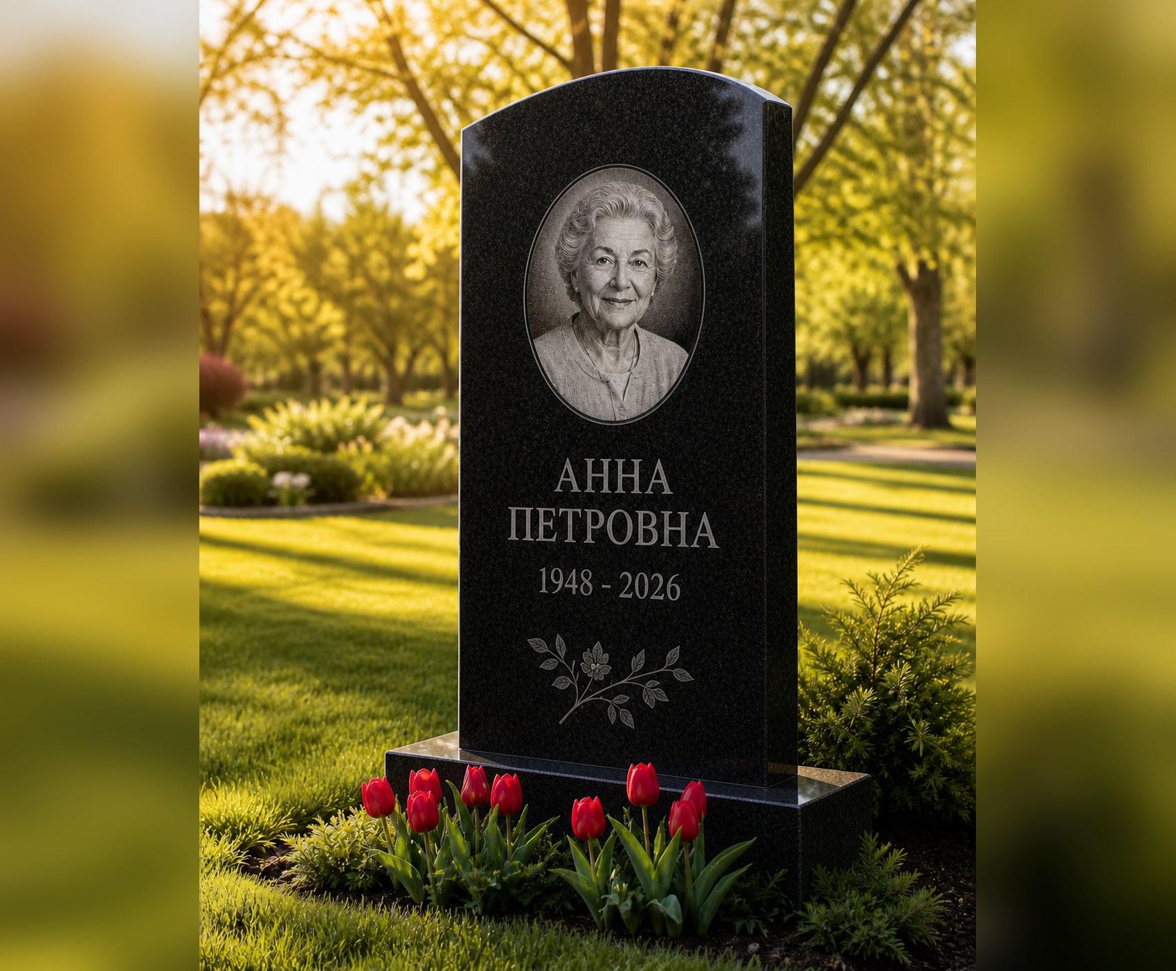 Эко-мемориал чёрная табличка